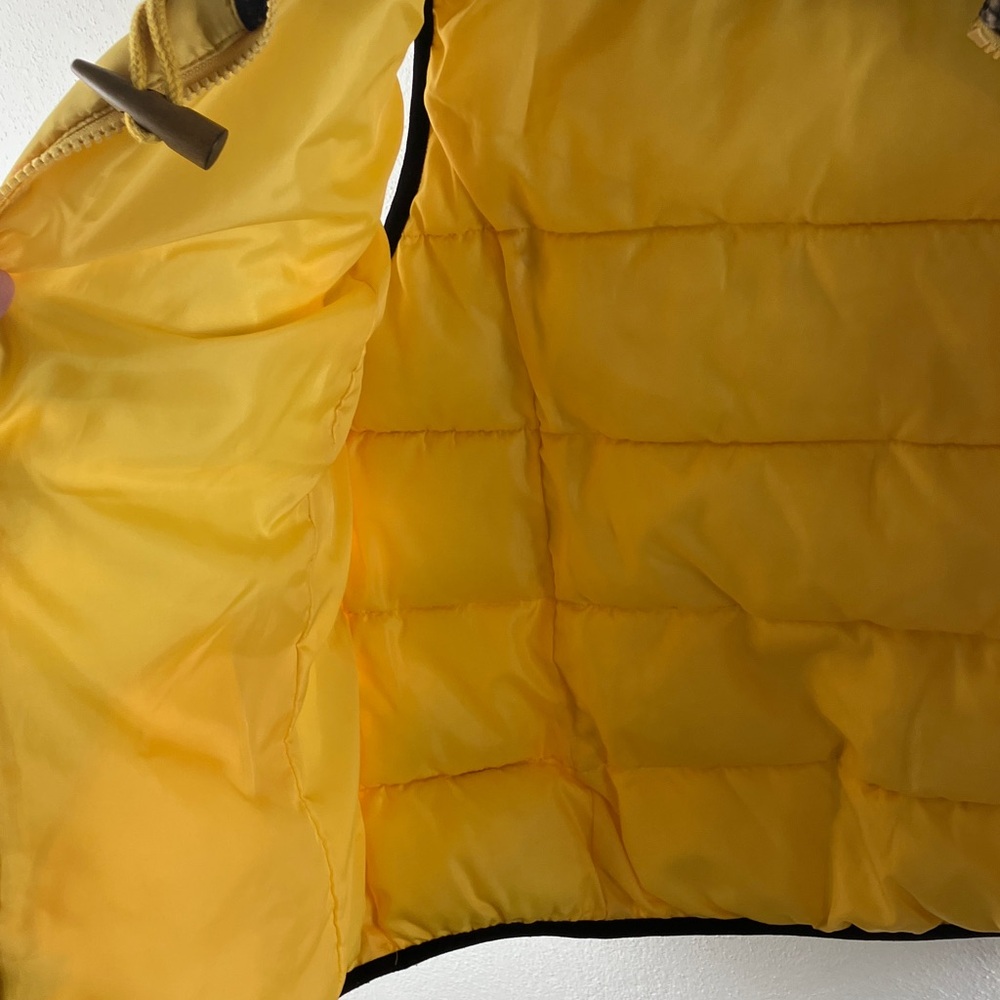RH RuffHewn Size XL Toggle & Full Zip Closure Vest Yellow Plaid Fleece Collar - Picture 8 of 11